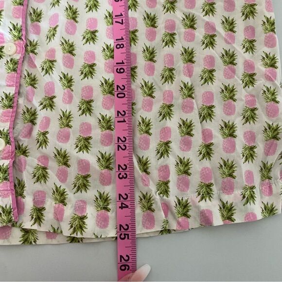 VICTORIAS SECRET Pineapple Print Button Front Pajama Top - Picture 8 of 11